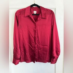 A New Day Burgundy Blouse M